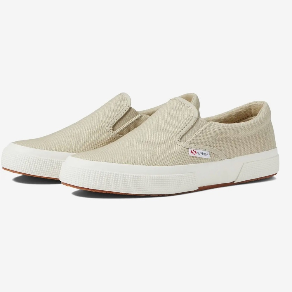 Superga slip on sneaker taupe size 38/ 7.5